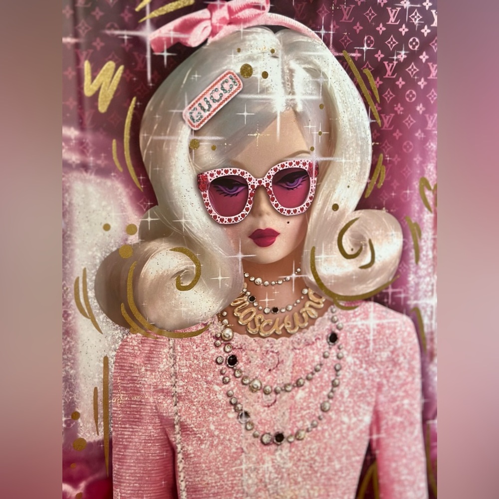 Pink Barbie Gucci, LV, Chanel Art by Oliver Gal - Picture 3 of 4